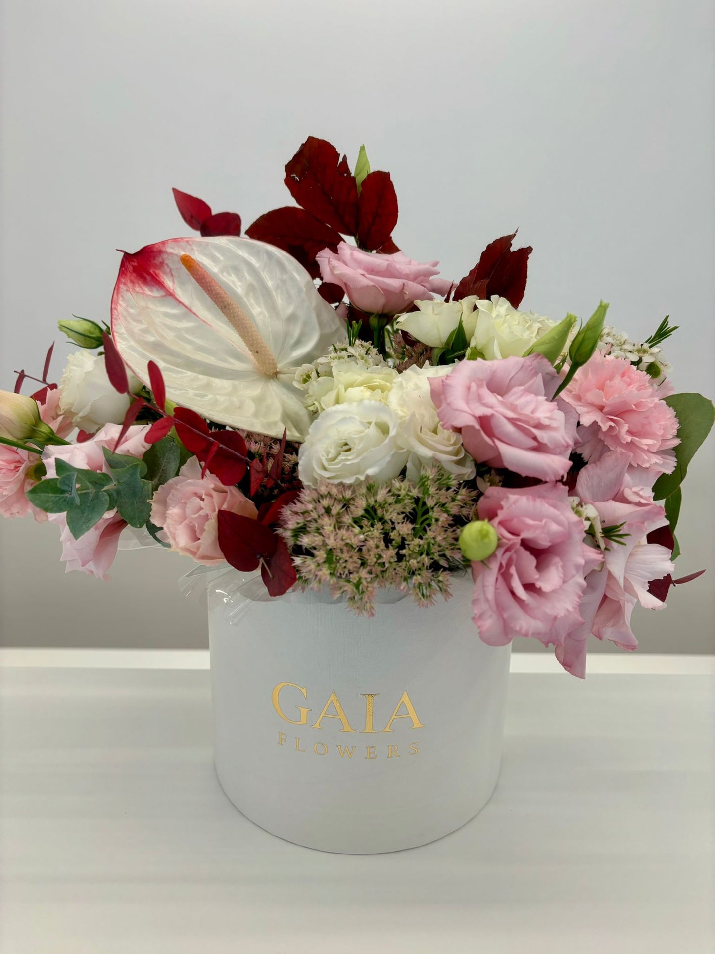Flower Box Cilindro "Medium" – Composizione di Fiori Misti Premium