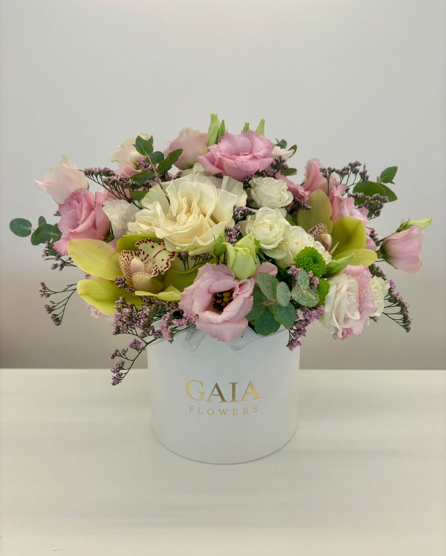 Flower Box Cilindro "Medium" – Composizione di Fiori Misti Premium